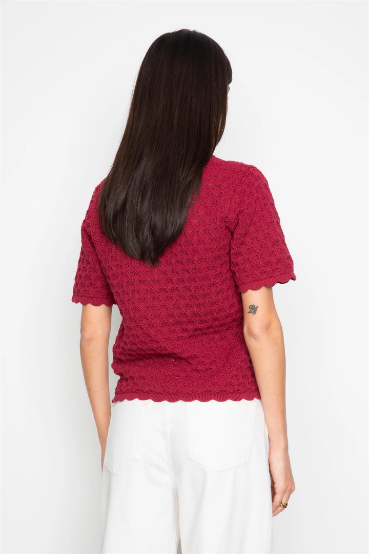 Gwen Knit Tee  Berry