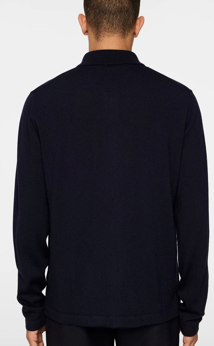 Kaleb Light Merino Cardigan  Black