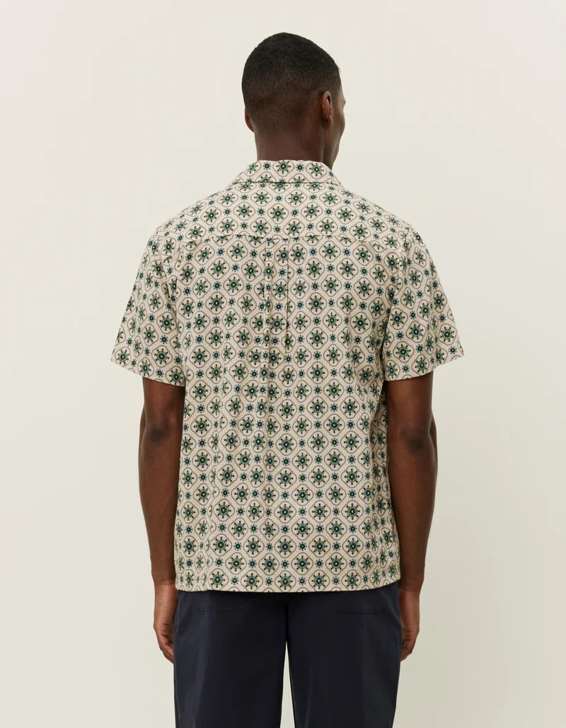 Lukas AOP Tapestry SS Shirt  Ivory