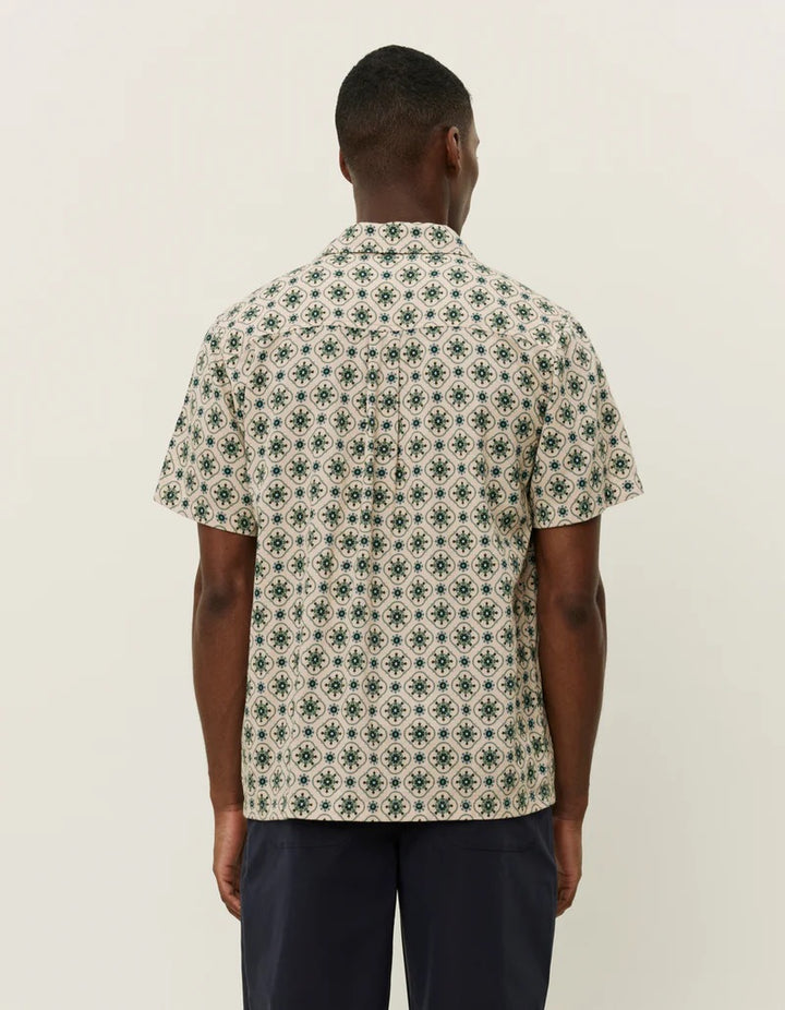 Lukas AOP Tapestry SS Shirt  Ivory