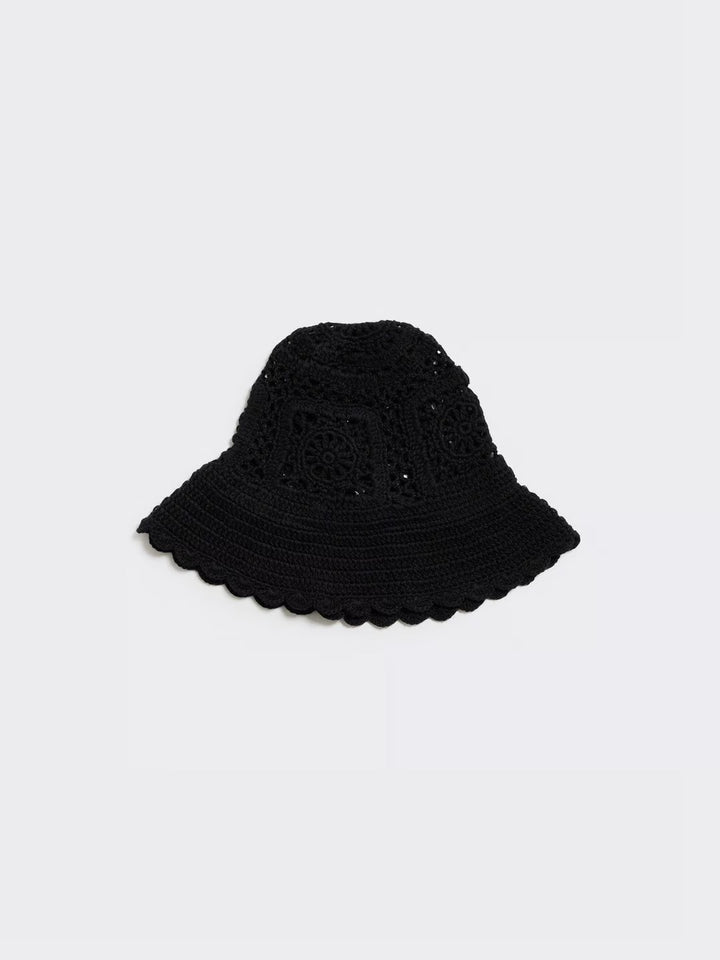 Rosie Crochet Hat  Black