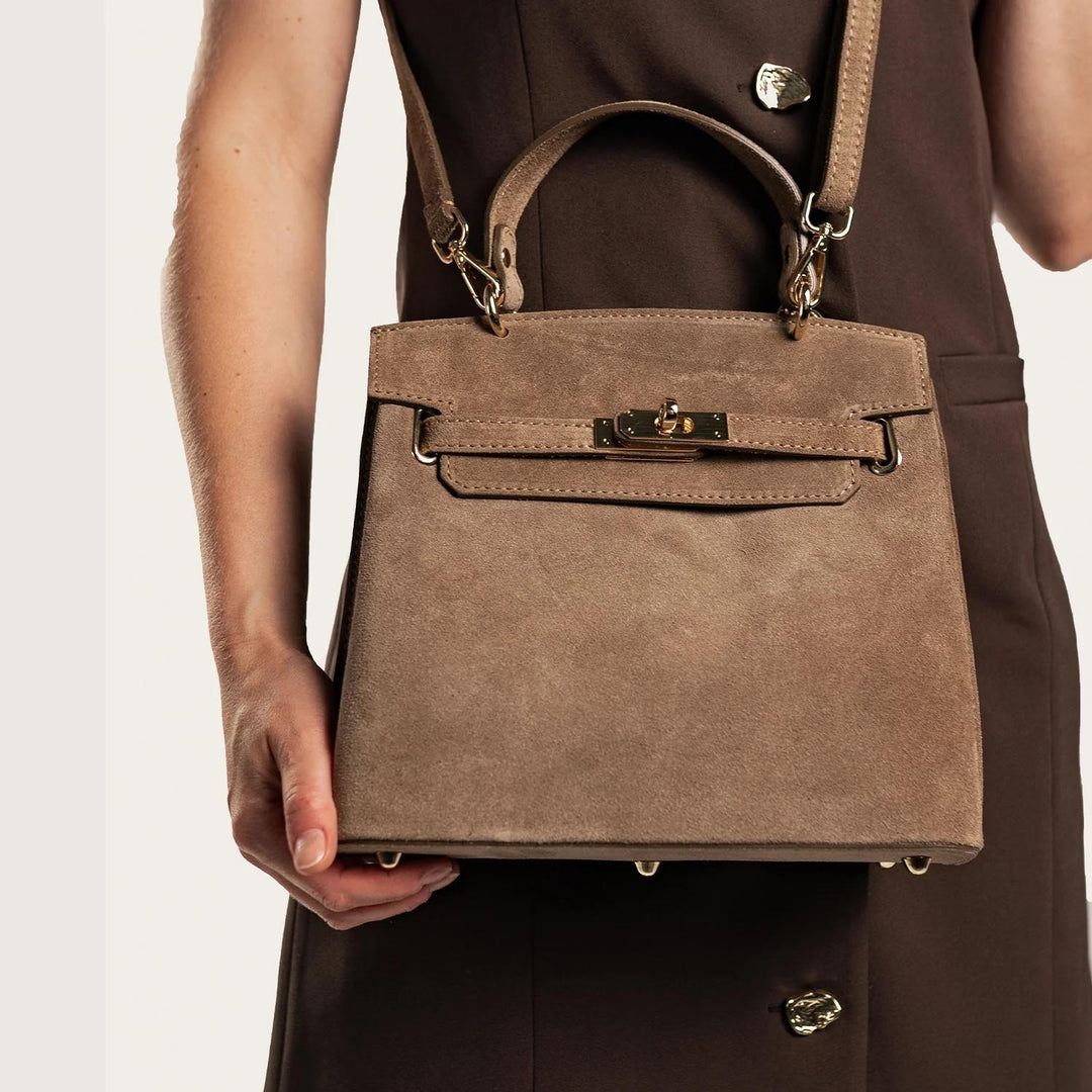RIVOLI BAG SUEDE  Taupe