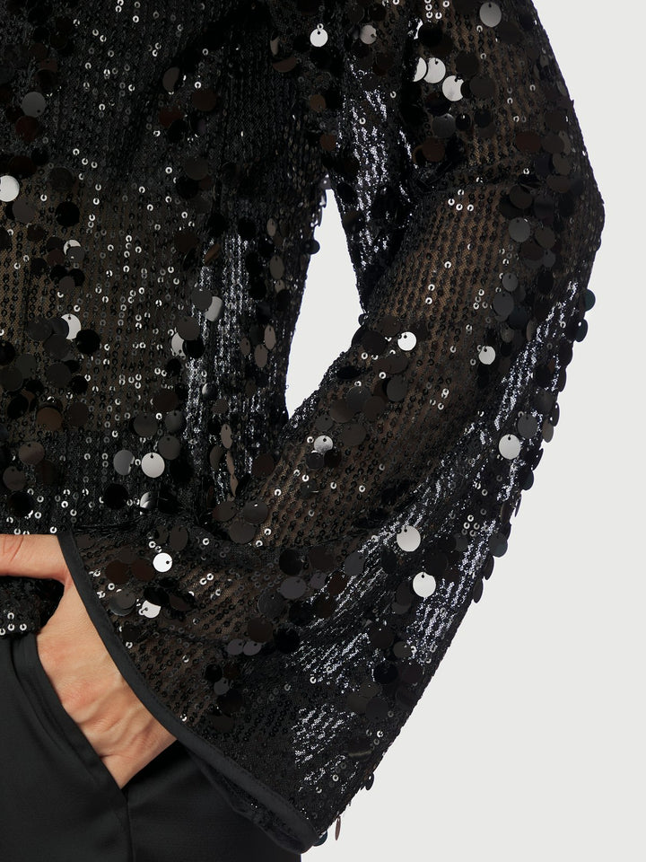 Blake Sequins Blouse  Black