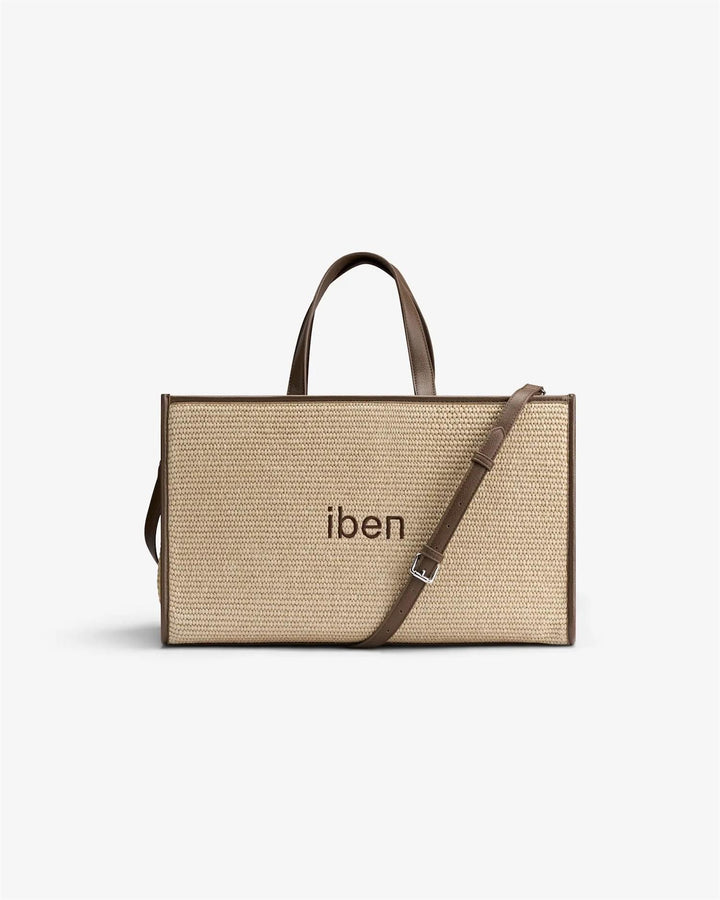 Iben Straw Bag M  Brown Straw
