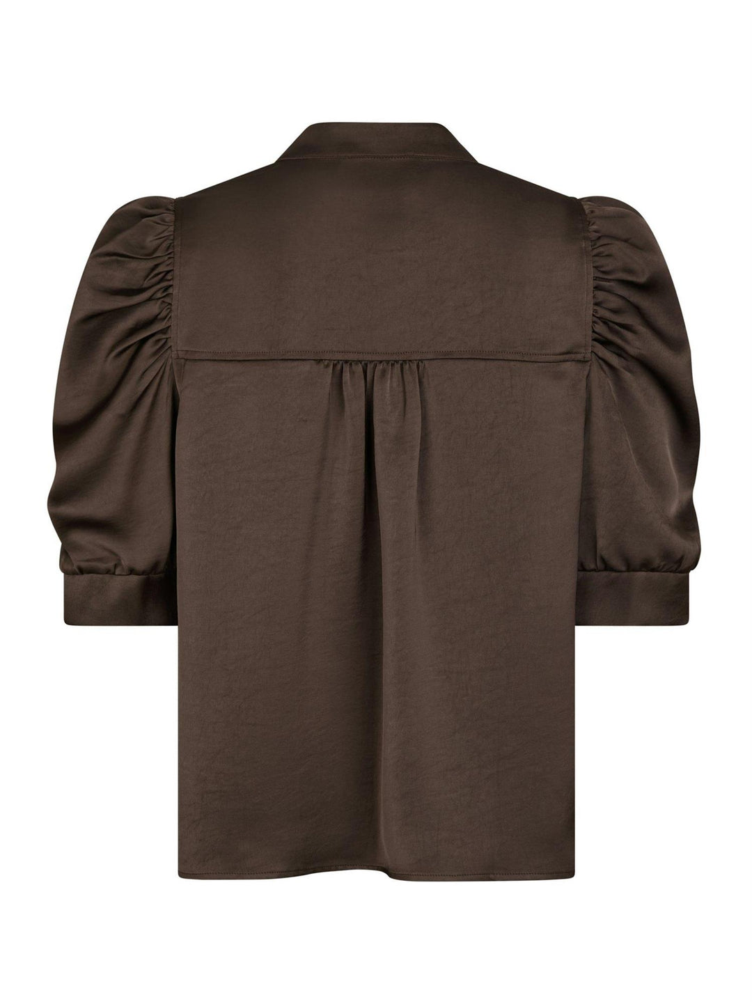Roella Heavy Sateen Blouse  Dark Brown