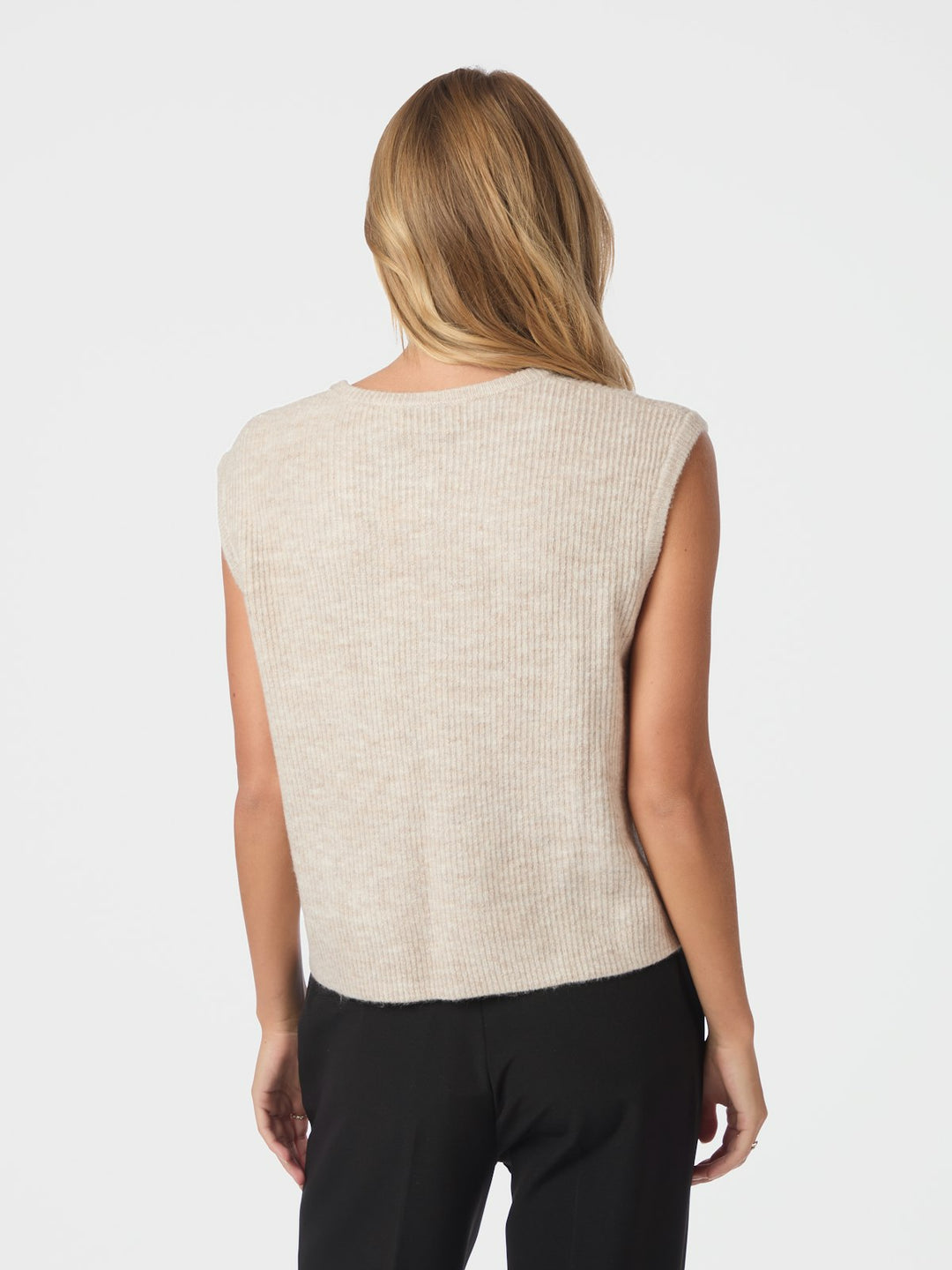 Everest Knit Vest  Sand Melange