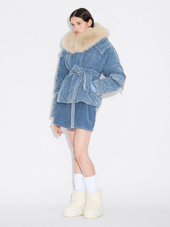 Steilia Corduroy Jacket  Lt. Blue Mix