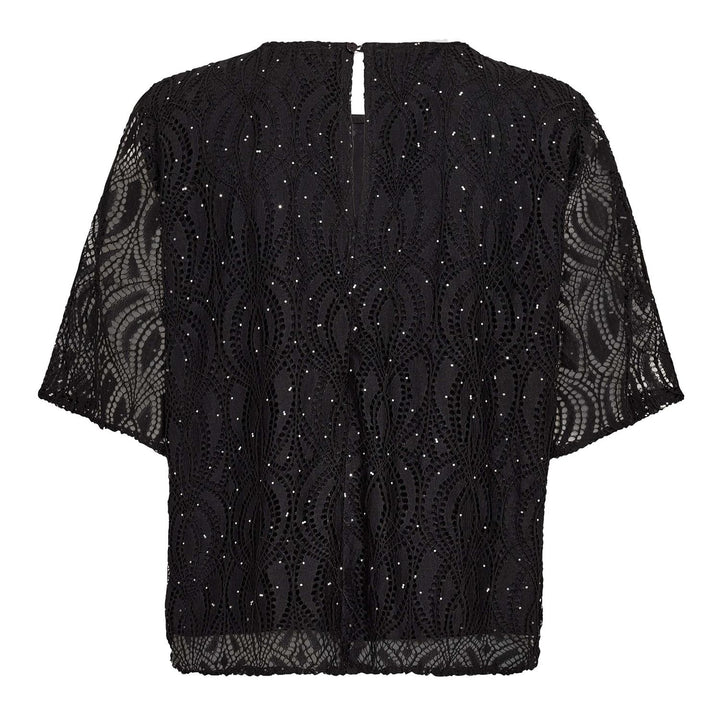 EricaCC Stone Lace SS Blouse Black