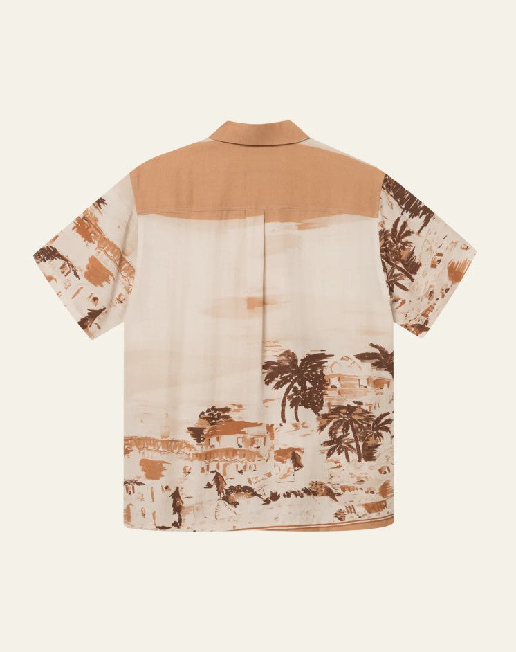 Coastal AOP SS Shirt  Terracotta