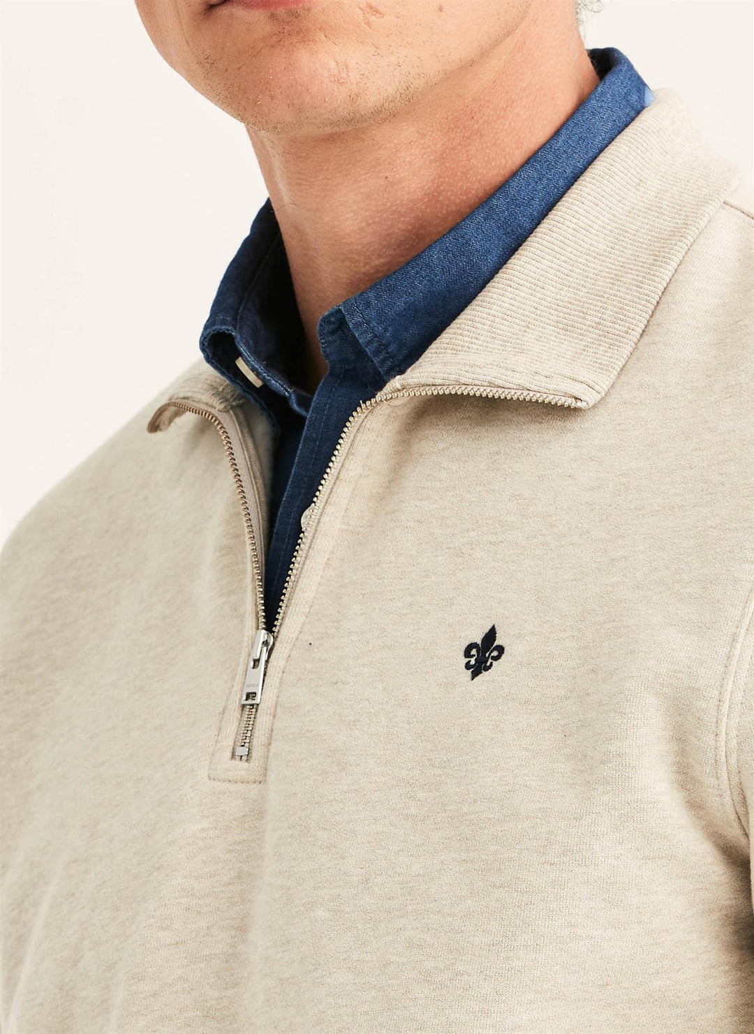 Brandon Lily Half Zip  Khaki