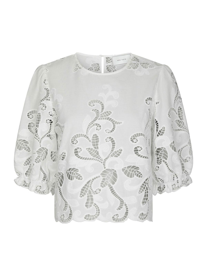 Fia Embroidery Blouse  White