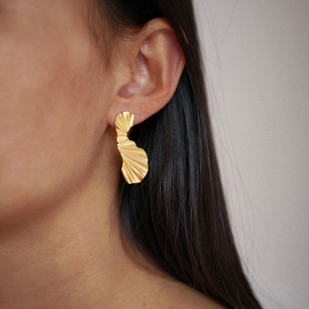 EARRING BIG WAVE  Gold