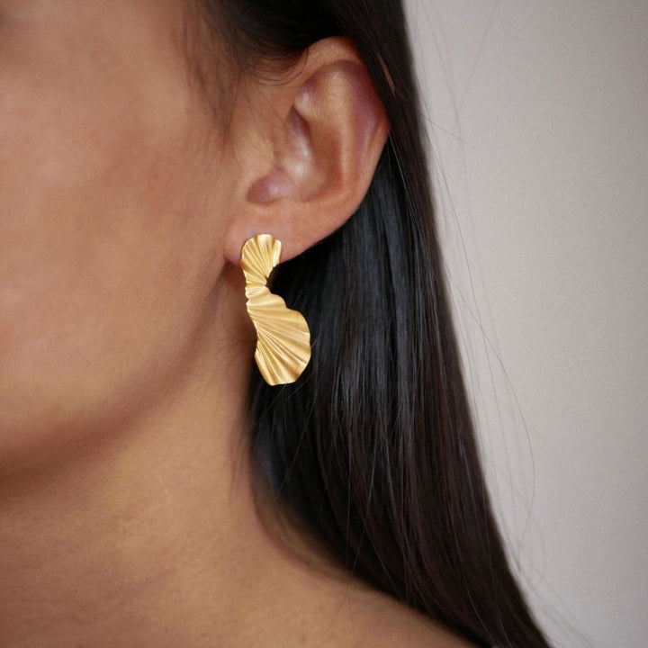 EARRING BIG WAVE  Gold