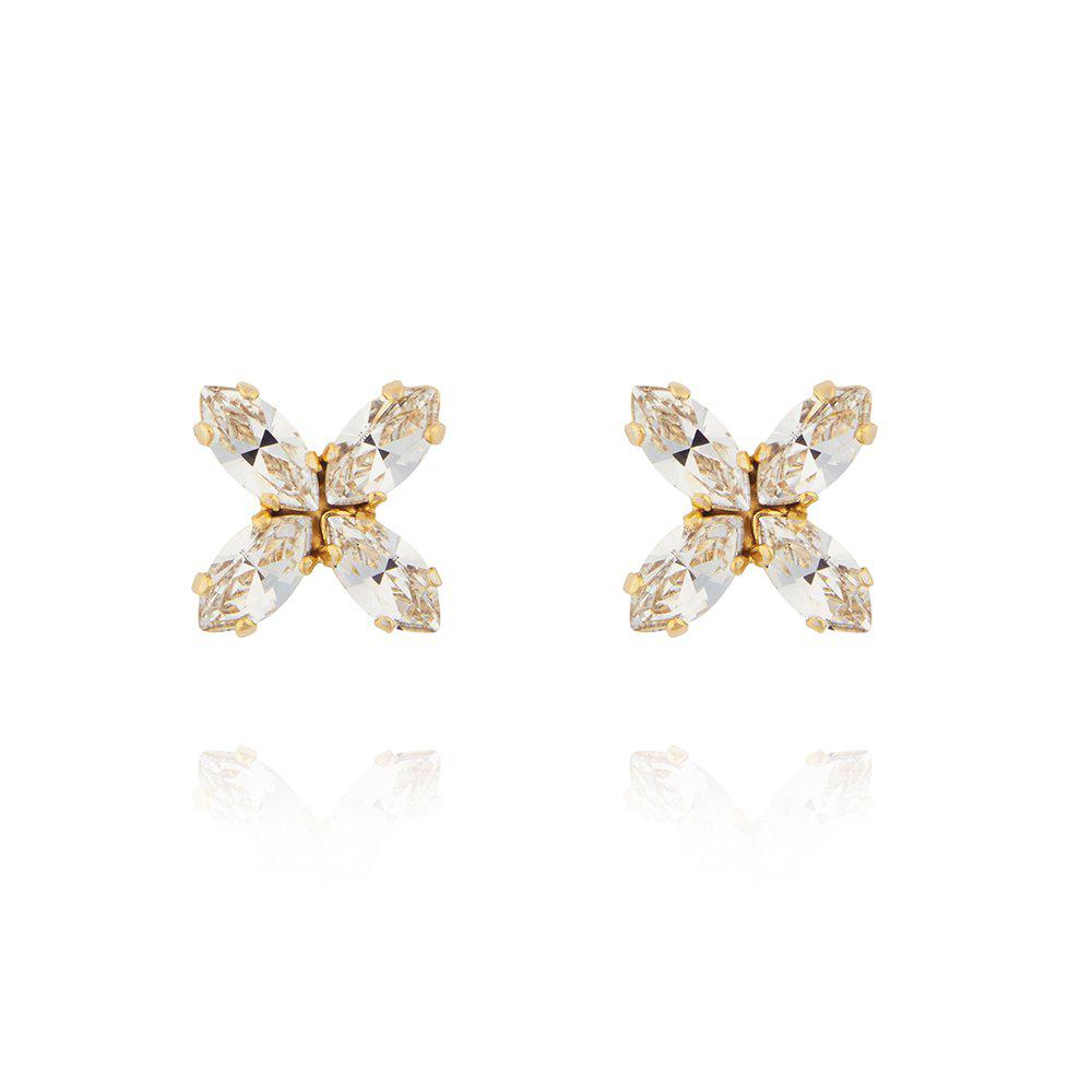 CRYSTAL STAR EARRINGS GOLD Crystal