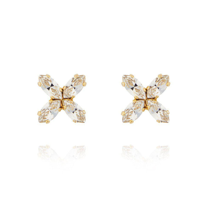 CRYSTAL STAR EARRINGS GOLD Crystal