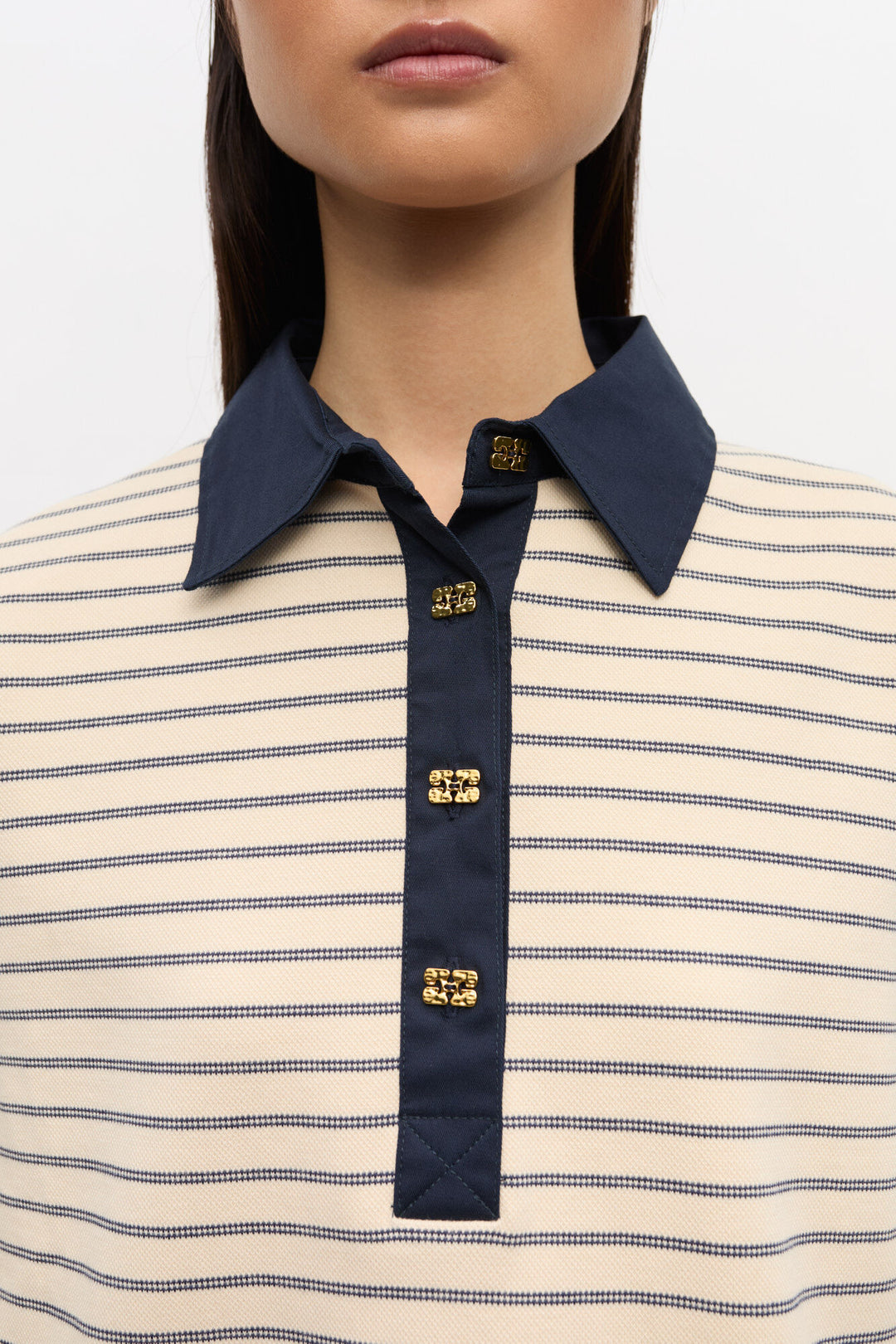 Single Piquet Jersey Polo  Egret
