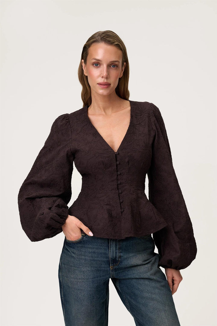 PALENA BLOUSE  Brown
