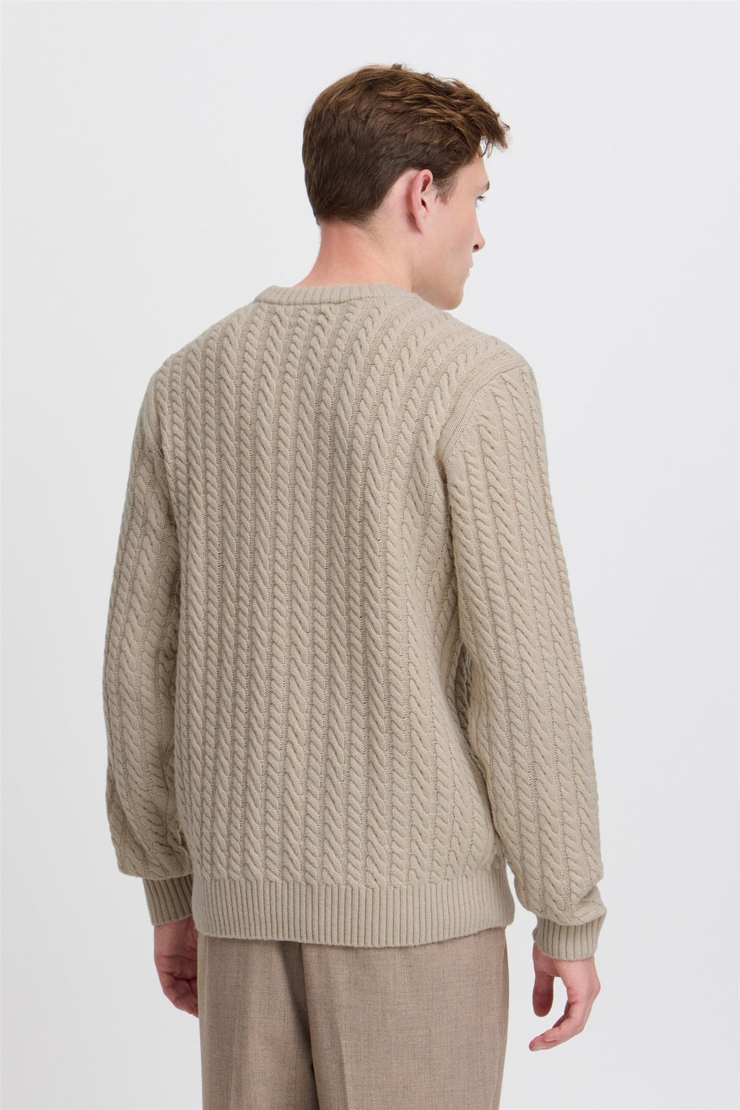 KARL cable wool mix knit  Light Sand