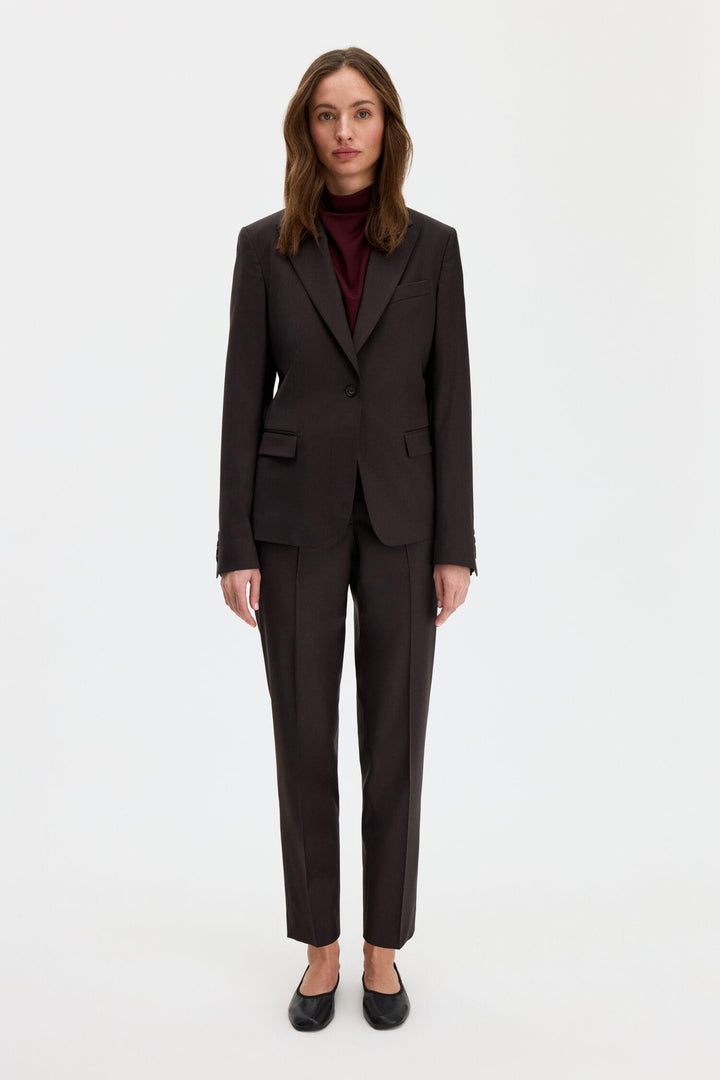 sasha cool wool blazer  Dark Chocolate