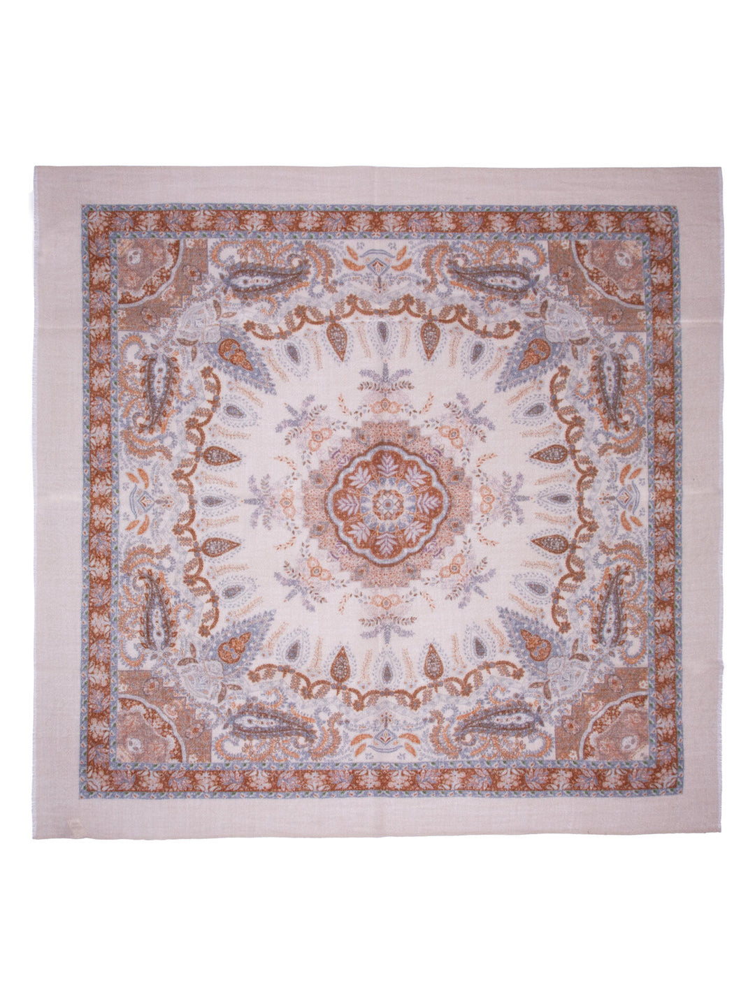 SKJERF ULL PAISLEY 85X85  Beige