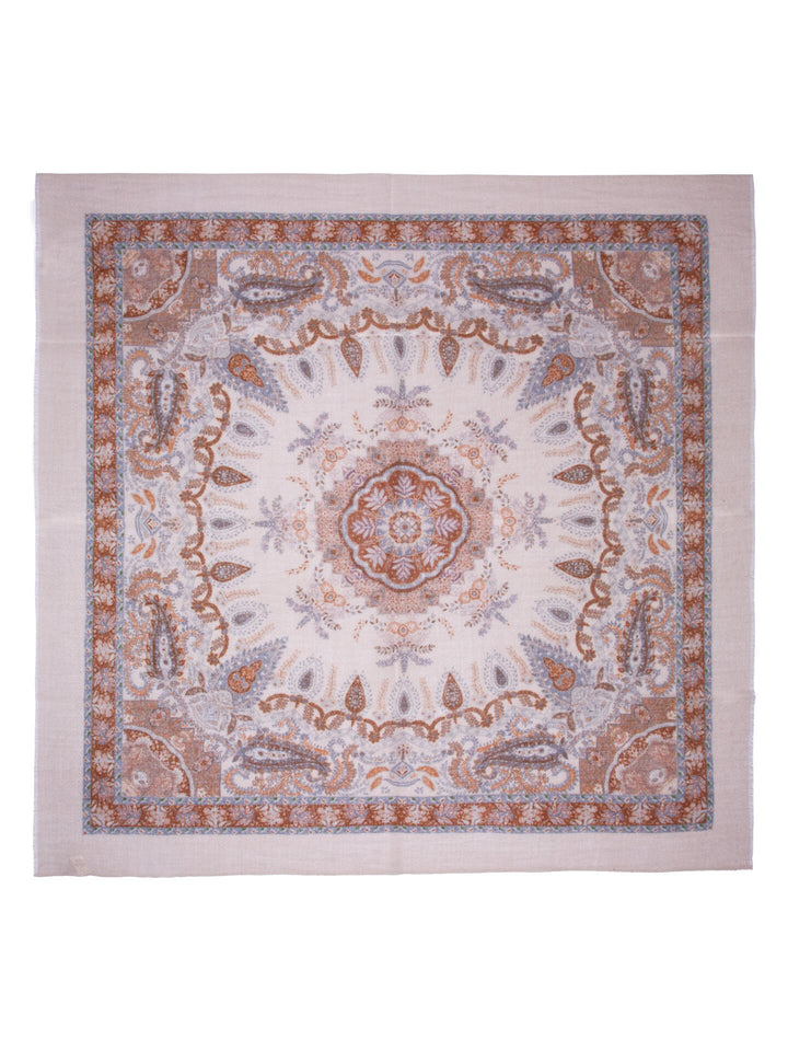 SKJERF ULL PAISLEY 85X85  Beige