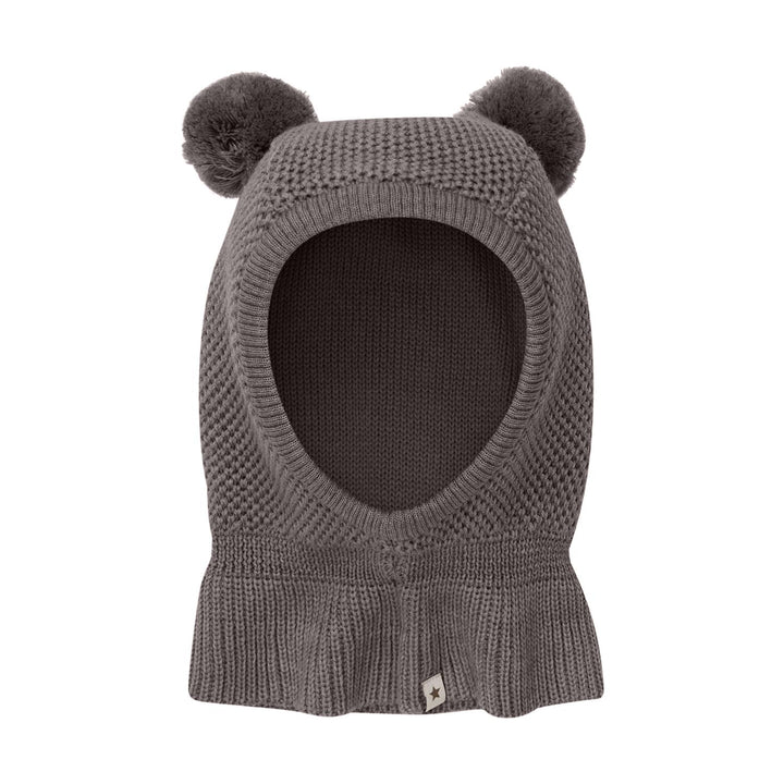 Balaclava Windstop Pompoms  Brown Melange