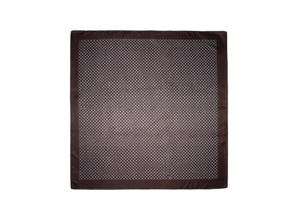 Skjerf småmønstret 90 x 90 cm  Brun