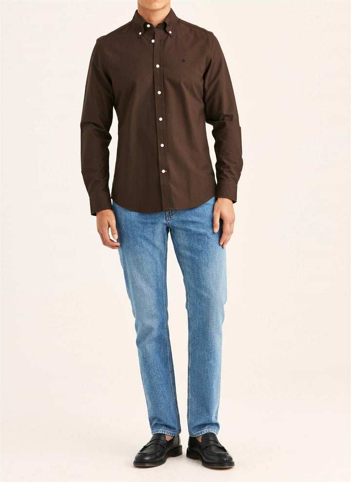 Douglas Oxford Shirt-Slim Fit  Brown