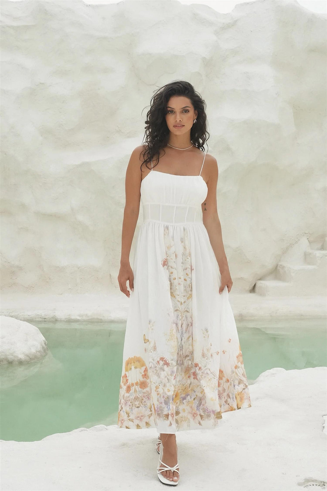 Bernadette Midi Dress  Misty Garden