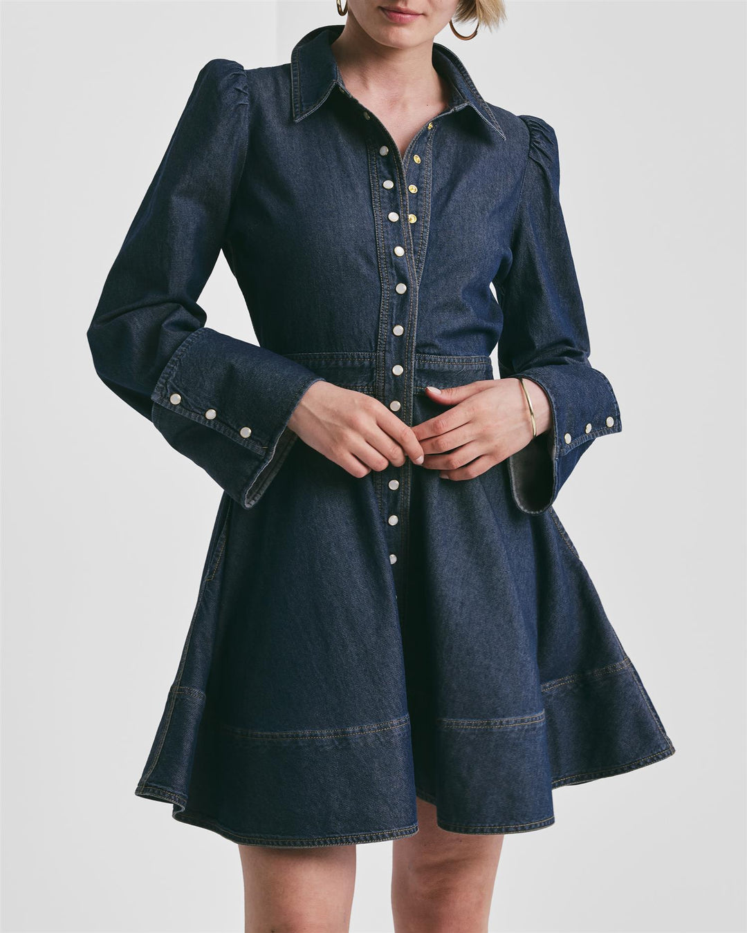 Denim Mini Dress  Dark Blue