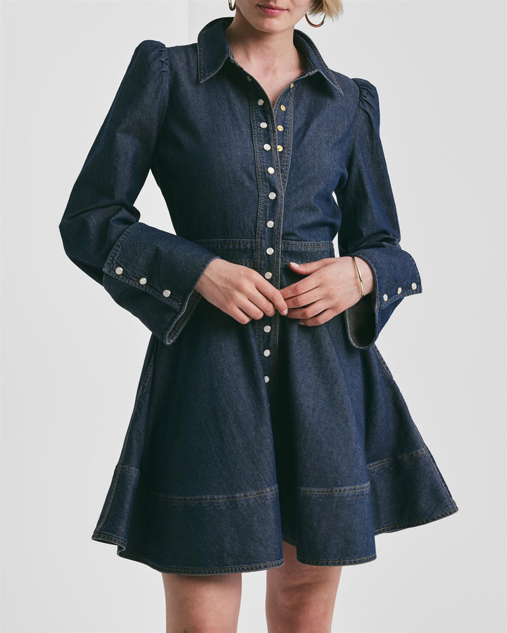 Denim Mini Dress  Dark Blue