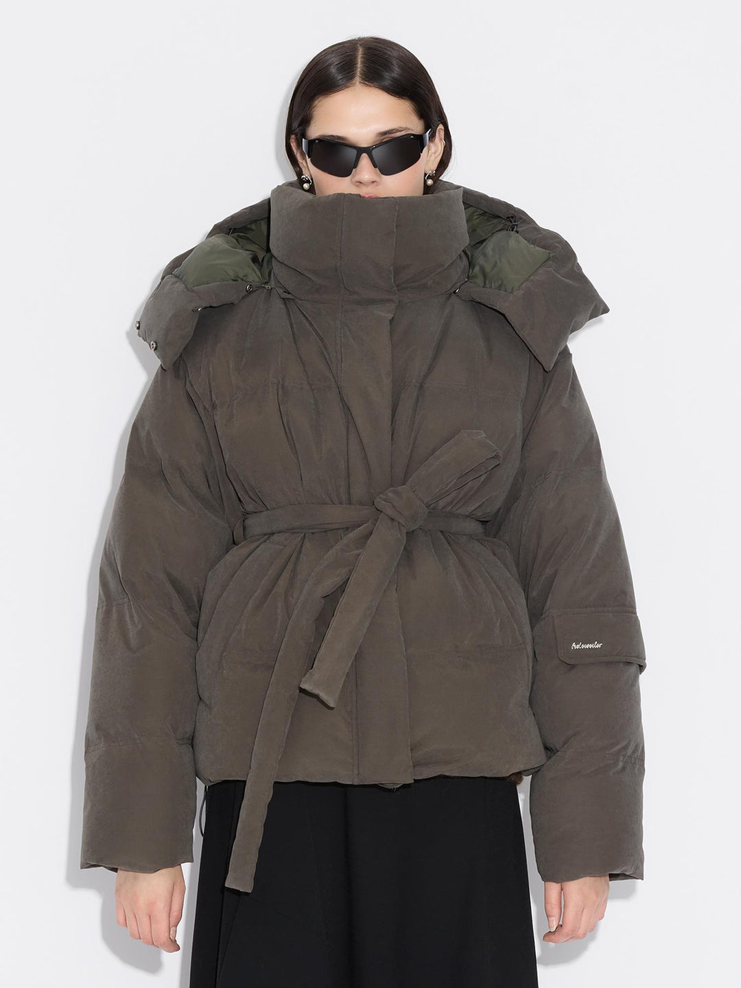 Steilia Brushed Down Jkt  Dk. Green