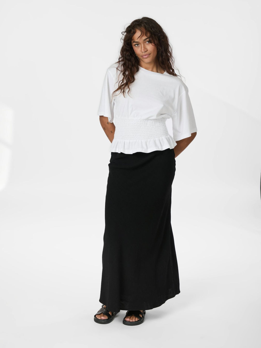 DRAY BOXY SMOCK TEE  White