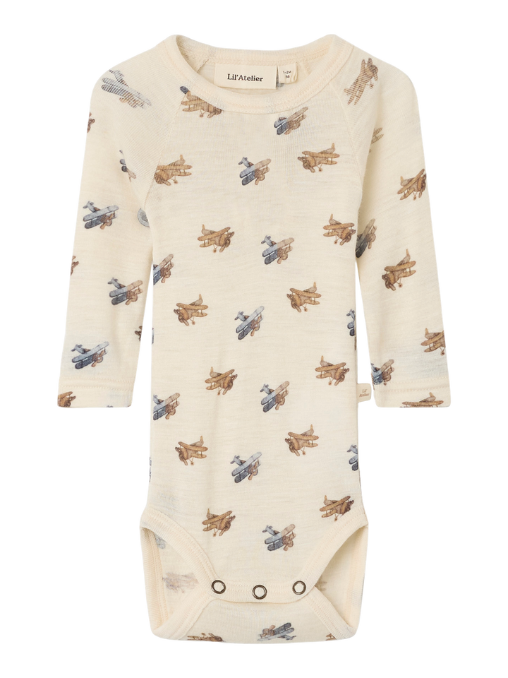 NBMNALU WO/MO LS SLIM BODY LIL NOOS  Offwhite
