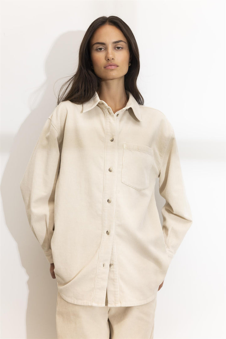 Alex Cord Shirt  Greige