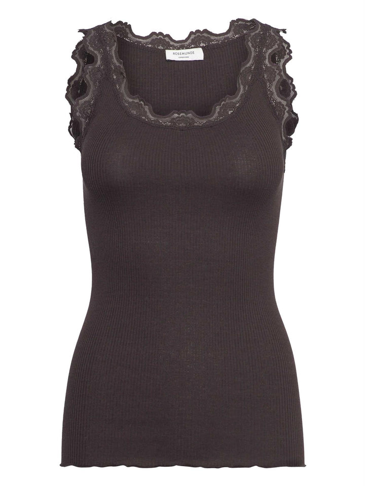 RWBabette SL U-neck Lace Top  Ganache