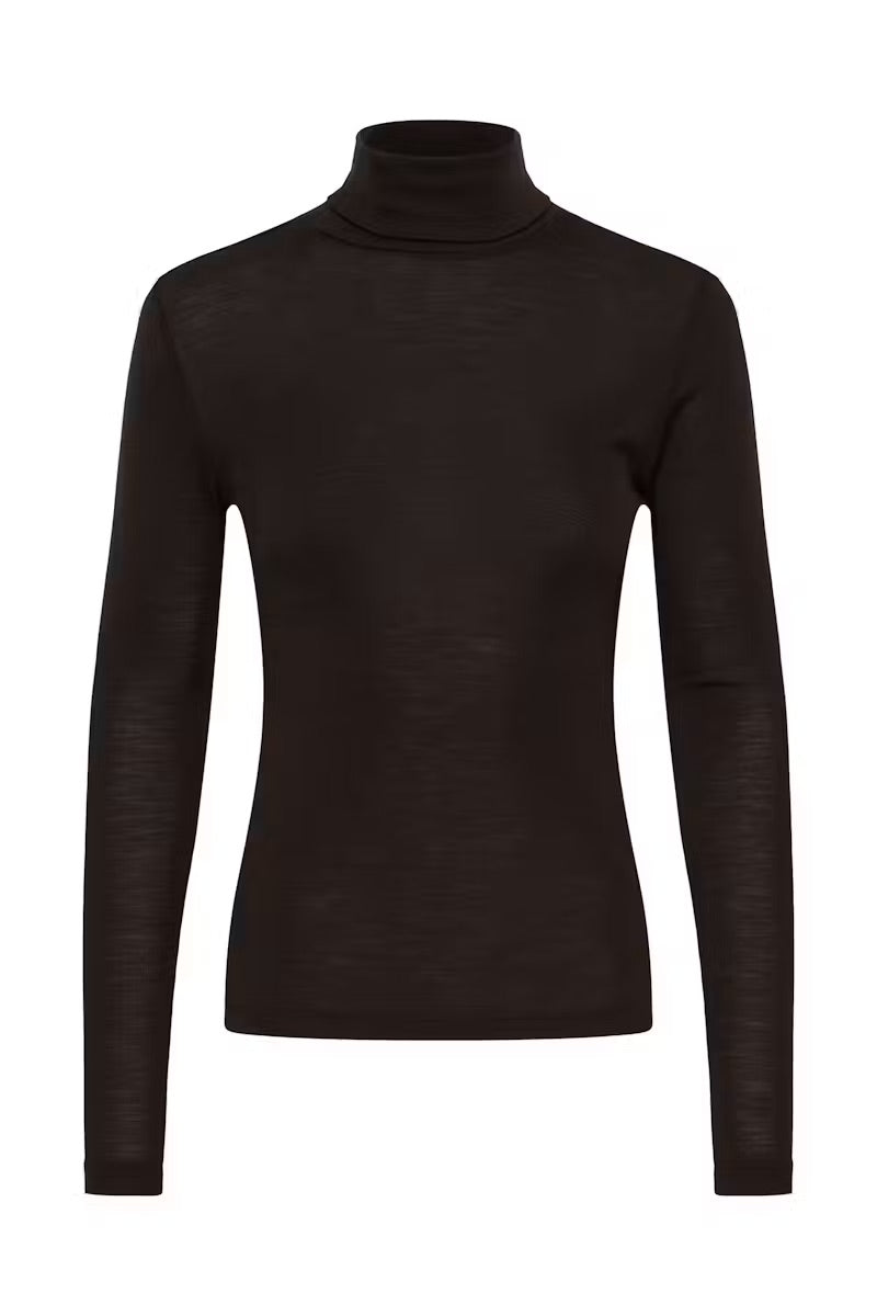 GZNINIA WOOL ROLL NECK  Chocolate Torte