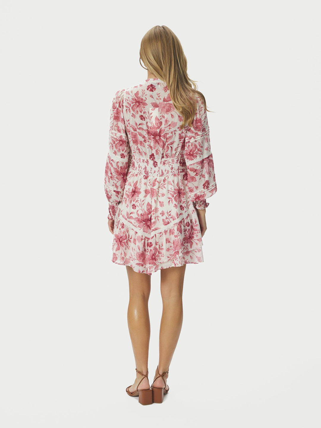 Roberta Flower Print Dress  Evening Rose