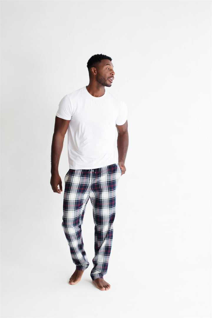 Pj Pant  Cream Plaid