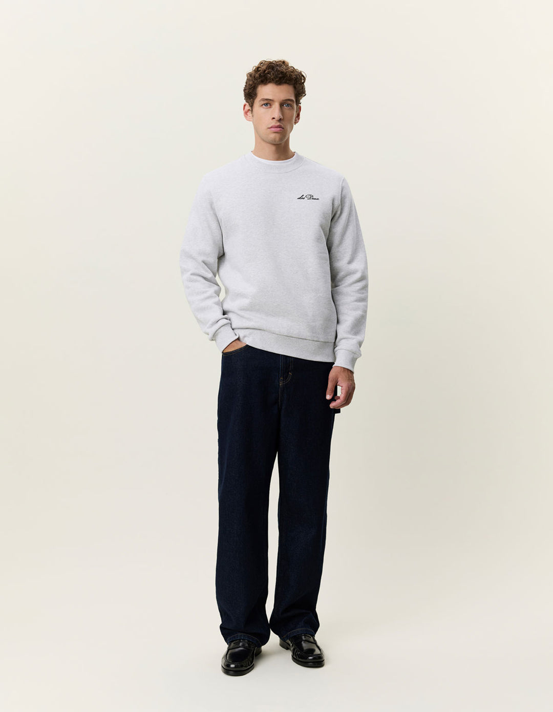 Signature Print Sweatshirt Snow Melange