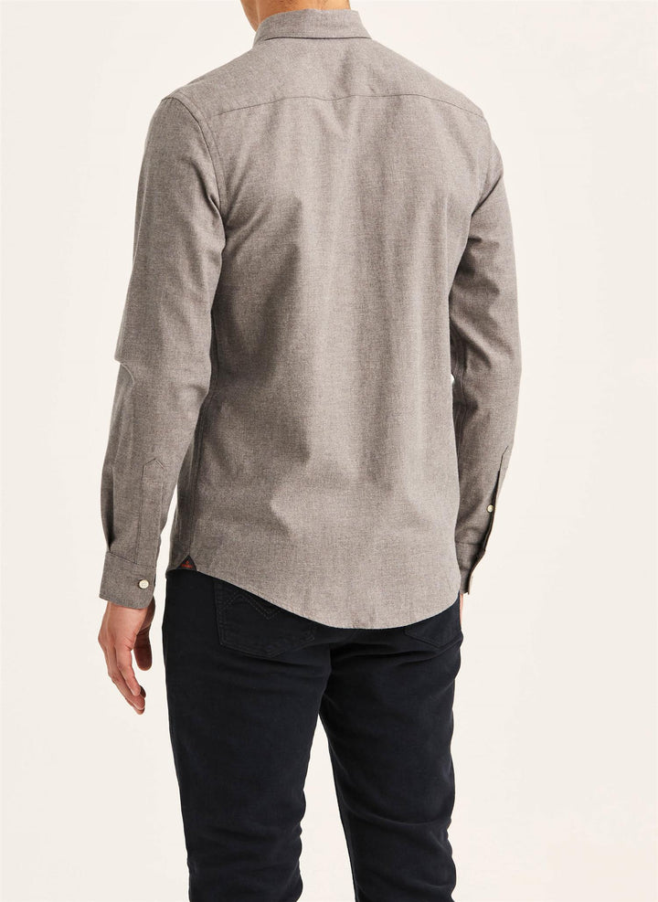 Watts Flannel Shirt-Slim Fit  Brown
