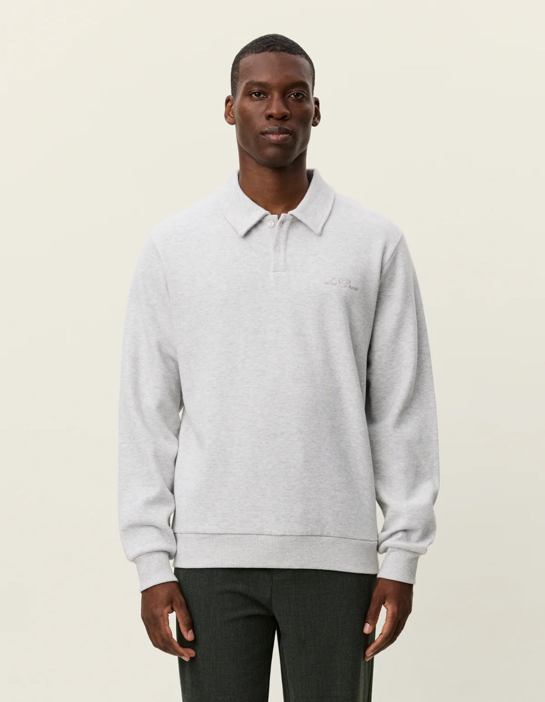 Ben Polo Piqué Sweatshirt  Snow Melange