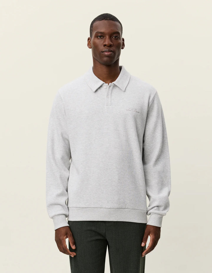 Ben Polo Piqué Sweatshirt  Snow Melange