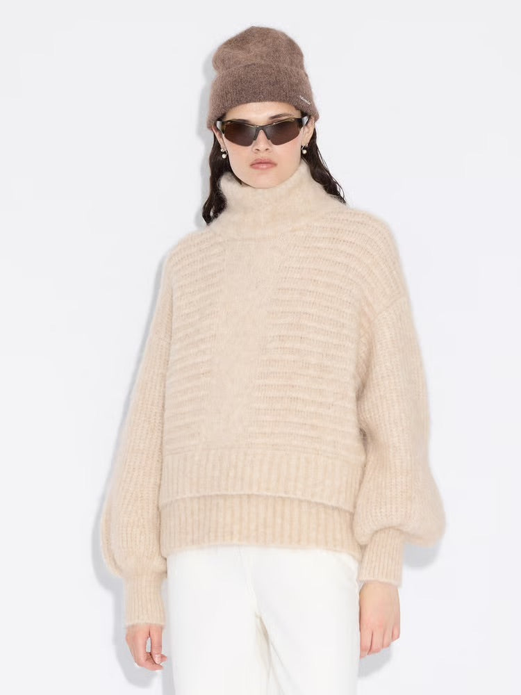 W Data Knit Sweater 25-04  Ecru