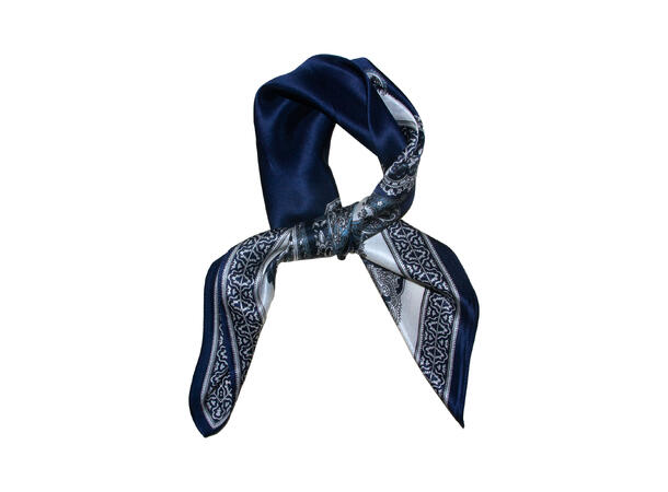 Skjerf klassisk silke 70*70  Navy