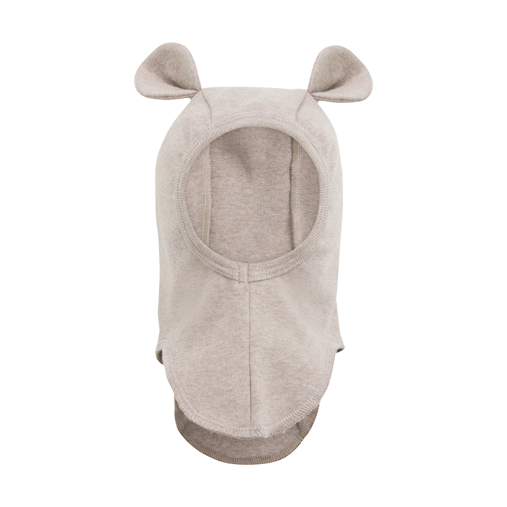 Balaclava Ears Cotton Rib  Camel Melange
