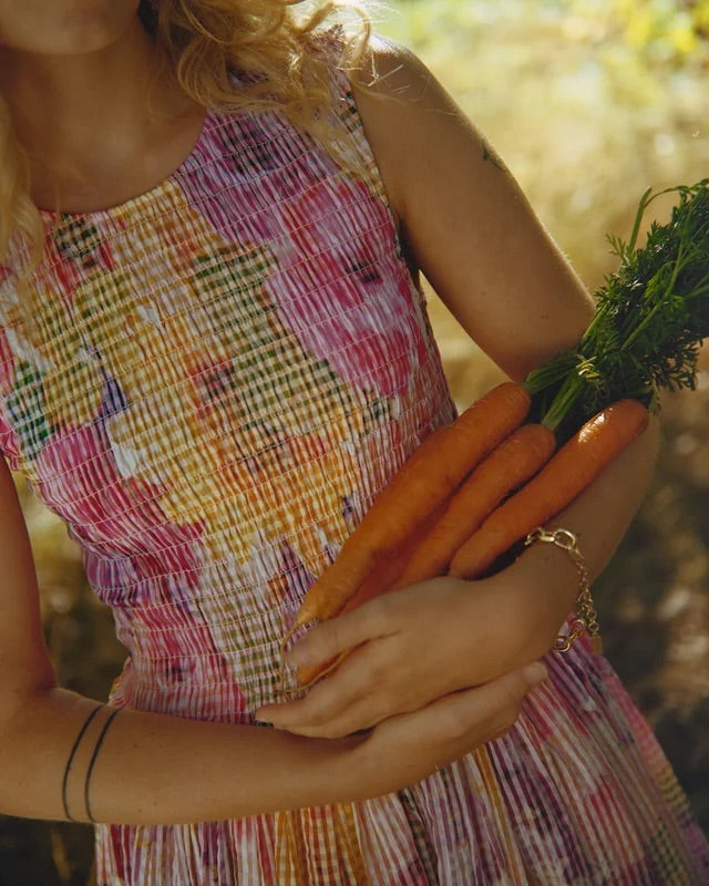 Checks Maxi Dress  Confetti