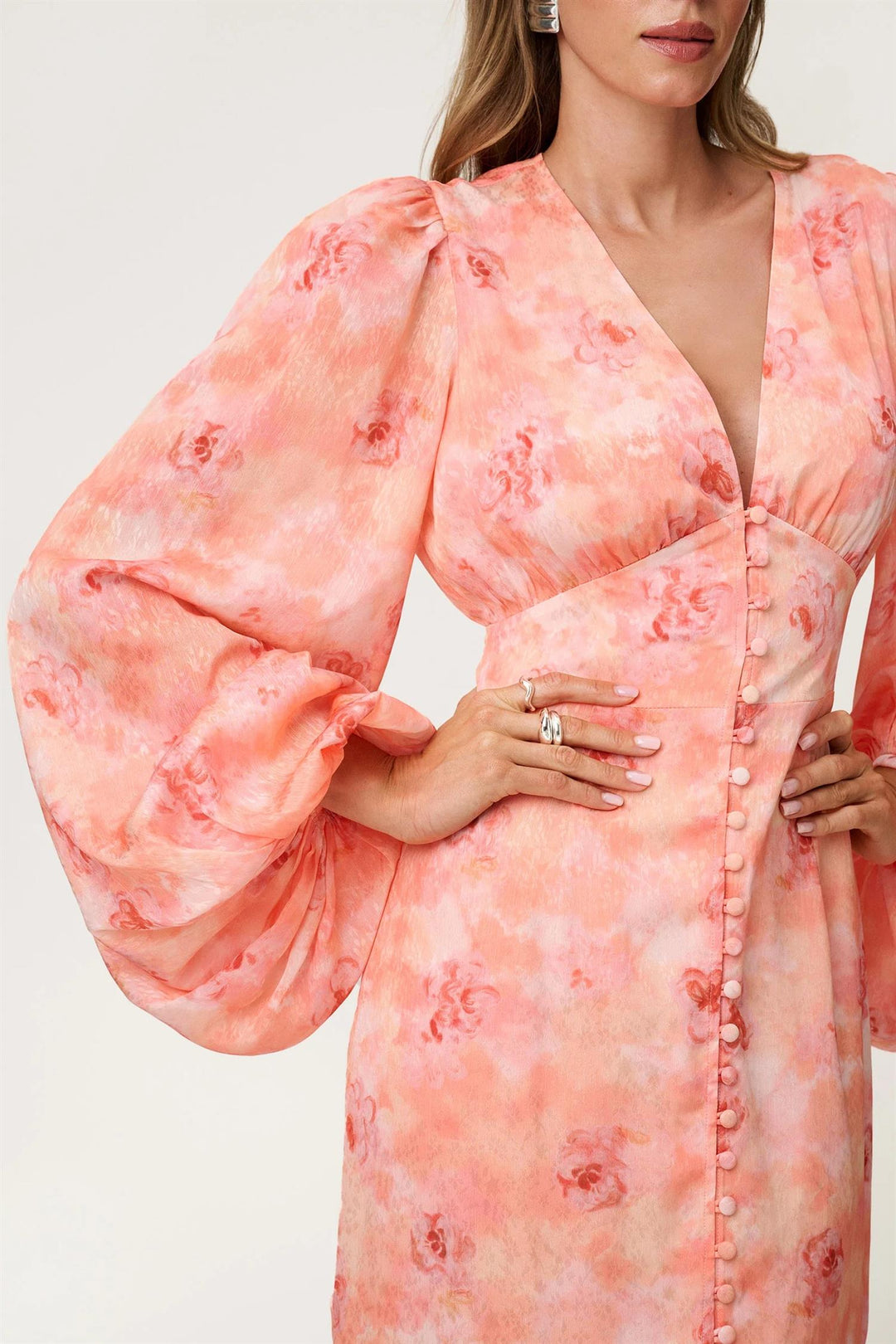 Positano Maxi dress  Peach
