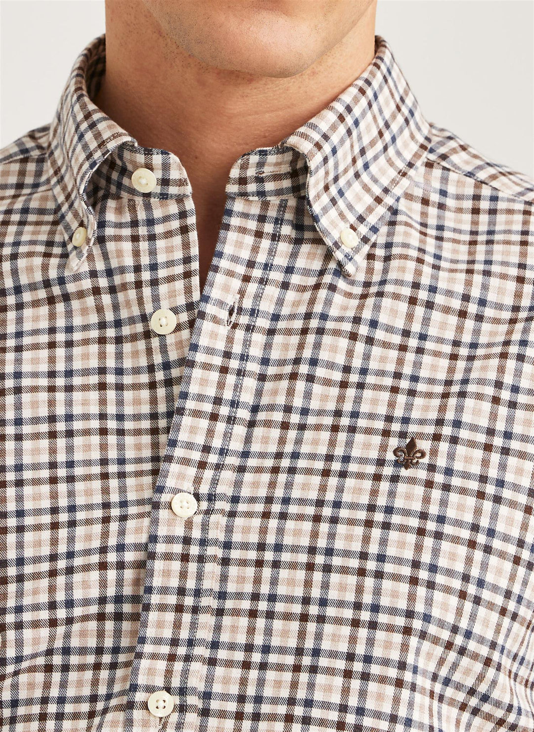 Watts Check Shirt-Slim Fit  Grey