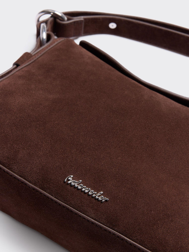 Bud Midi Suede Bag  Brown